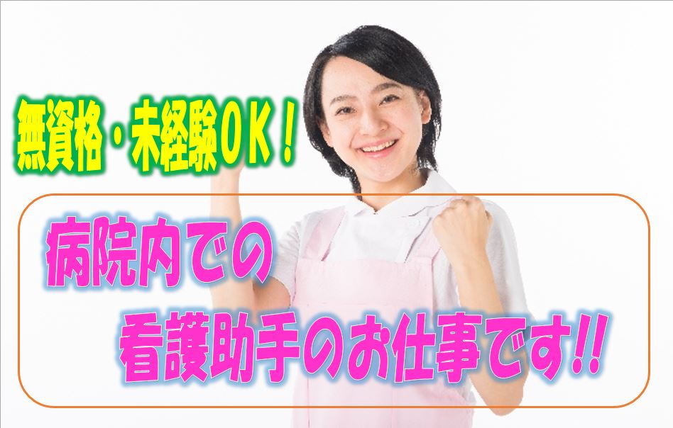 ☆ボーナスありのお仕事です♪病院の看護助手を募集中♪無資格の方や未経験の方もお気軽にご応募ください♪介護福祉士の方は更に手当を支給♪【豊中市】【正社員】【ID:1360-toy-n0-s-s】 イメージ